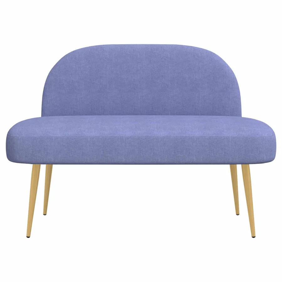 Banc rembourré avec dossier Bleu jean 110 x 60 x 76 cm - 3
