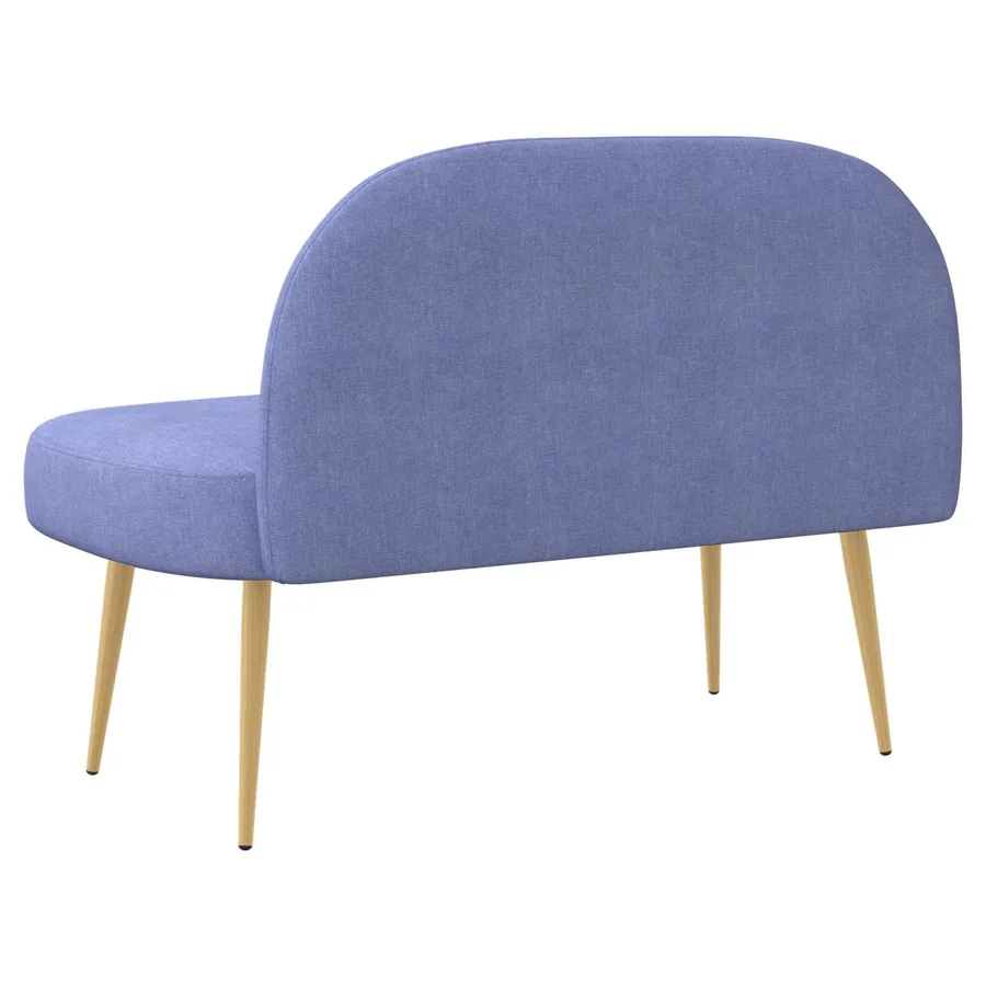 Banc rembourré avec dossier Bleu jean 110 x 60 x 76 cm - 4
