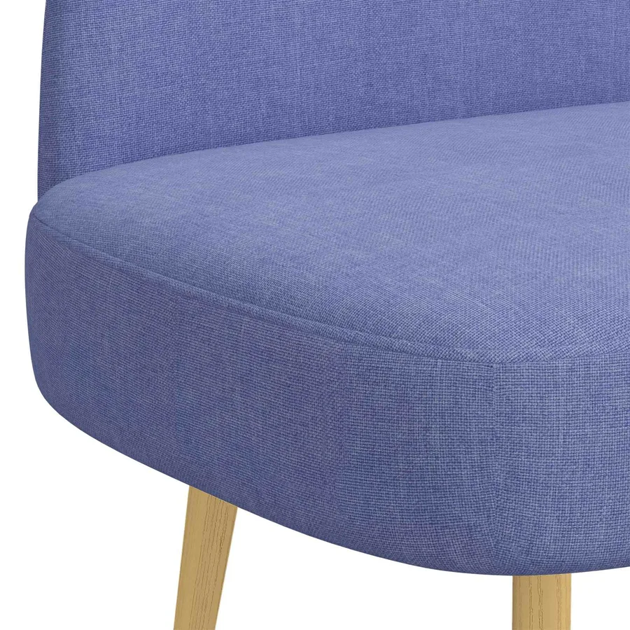 Banc rembourré avec dossier Bleu jean 110 x 60 x 76 cm - 5