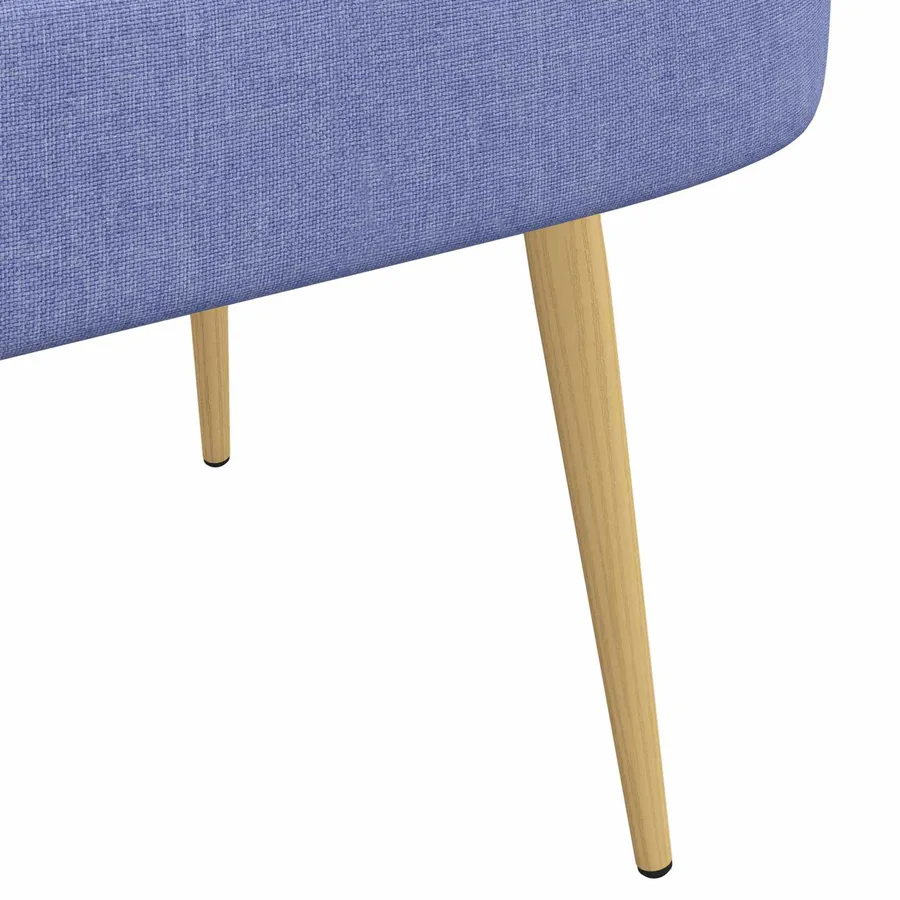 Banc rembourré avec dossier Bleu jean 110 x 60 x 76 cm - 6