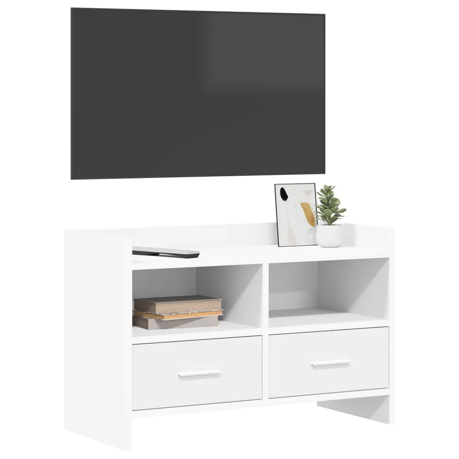 Meuble TV 71,5 x 33 x 47 cm Blanc Bois d'ingénierie - 3