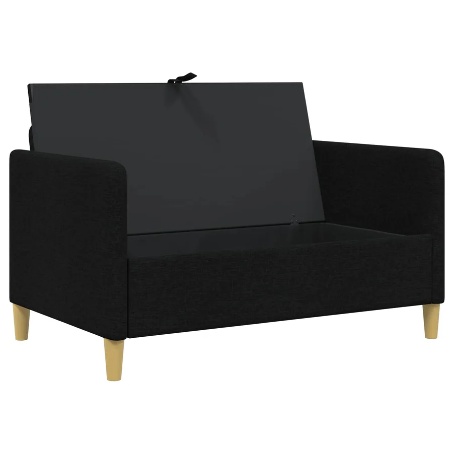 Sofa avec rangement Noir 122 x 78 x 87 cm Polyester - 4