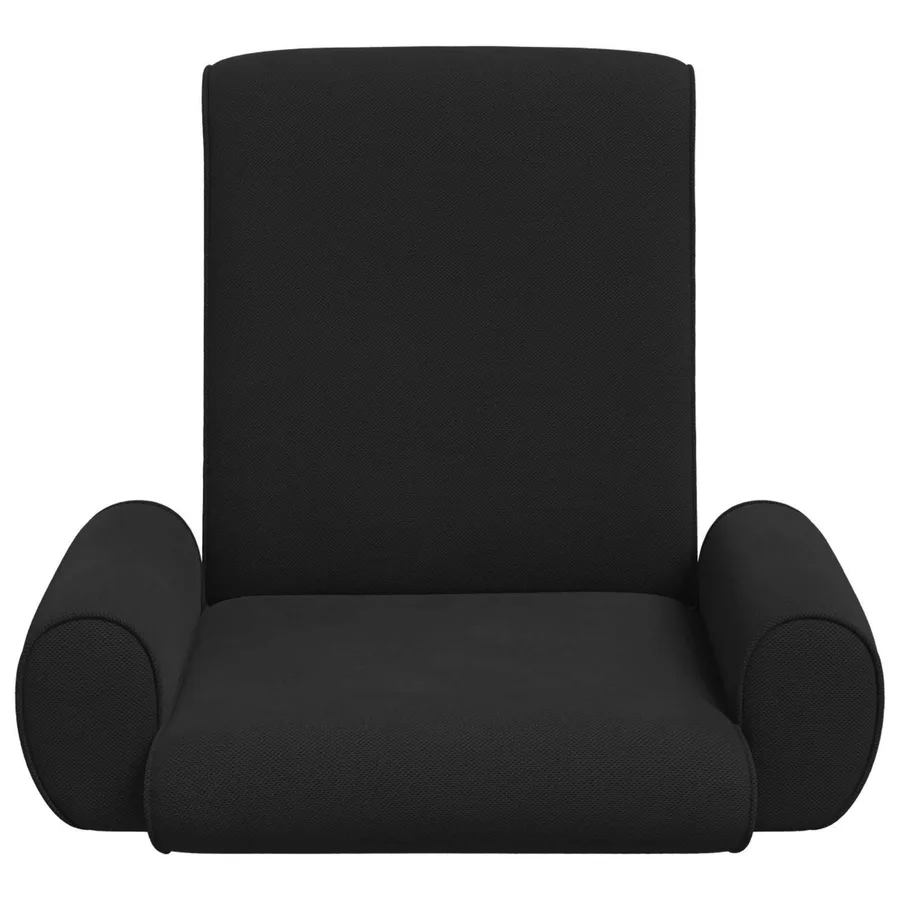 Fauteuil de sol ajustable Noir Velours grainé - 4