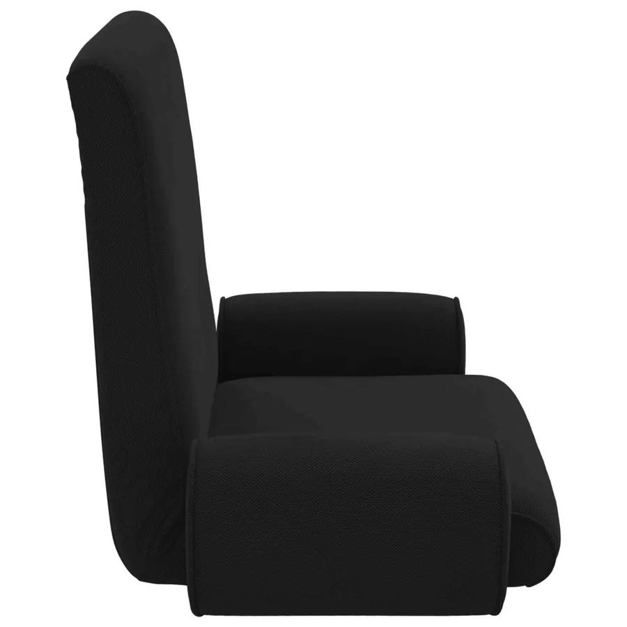 Fauteuil de sol ajustable Noir Velours grainé - 5