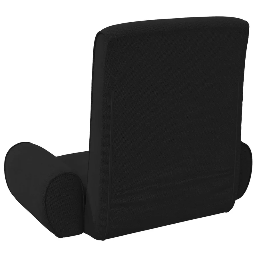 Fauteuil de sol ajustable Noir Velours grainé - 6