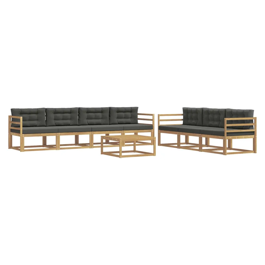 Ensemble de canapés d'extérieur 7 pcs Blanc et anthracite - 2