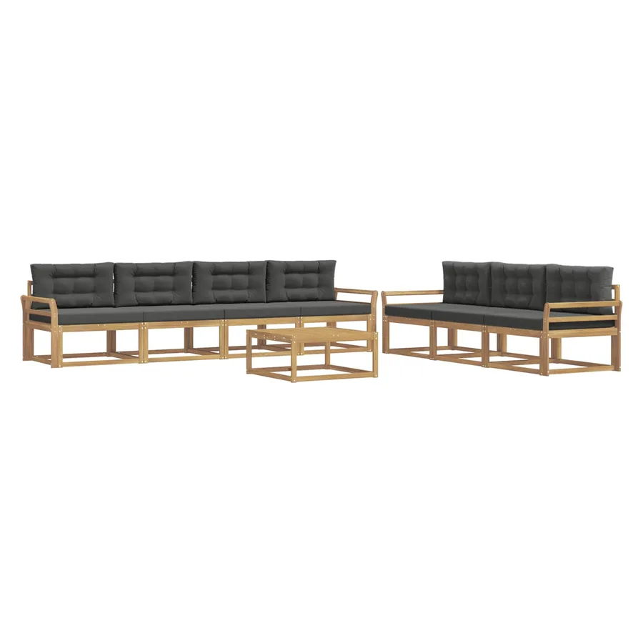 Ensemble de canapés d'extérieur 7 pcs Blanc et anthracite - 2