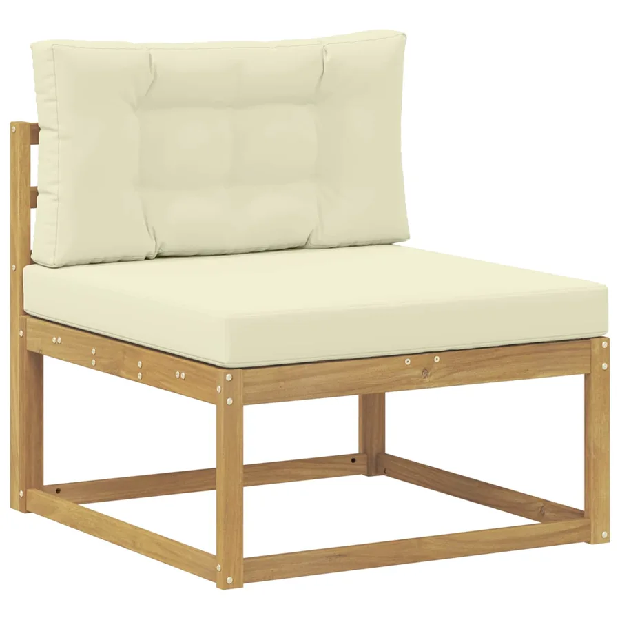 Ensemble de canapés d'extérieur 5 pcs Blanc et crème - 3