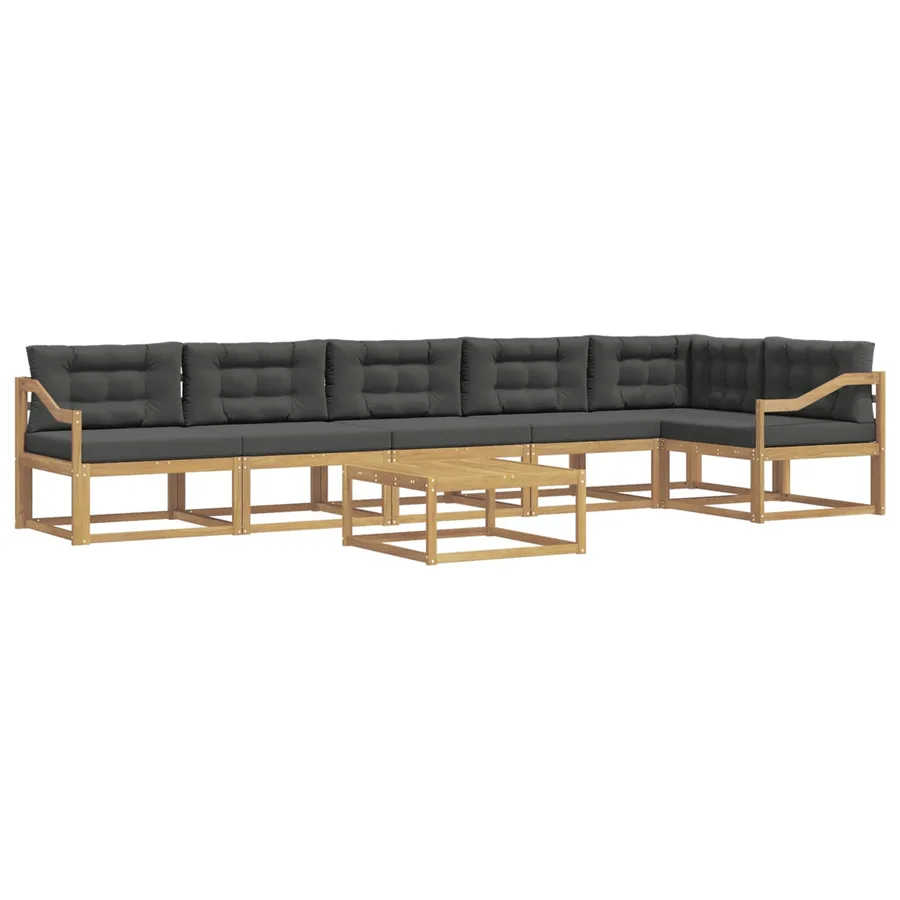 Ensemble de canapés d'extérieur 7 pcs Blanc et anthracite - 2