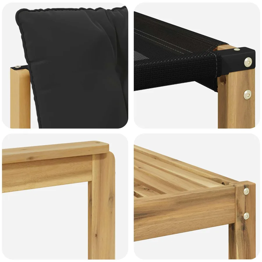 Ensemble de canapés d'extérieur 7 pcs Blanc et noir - 10