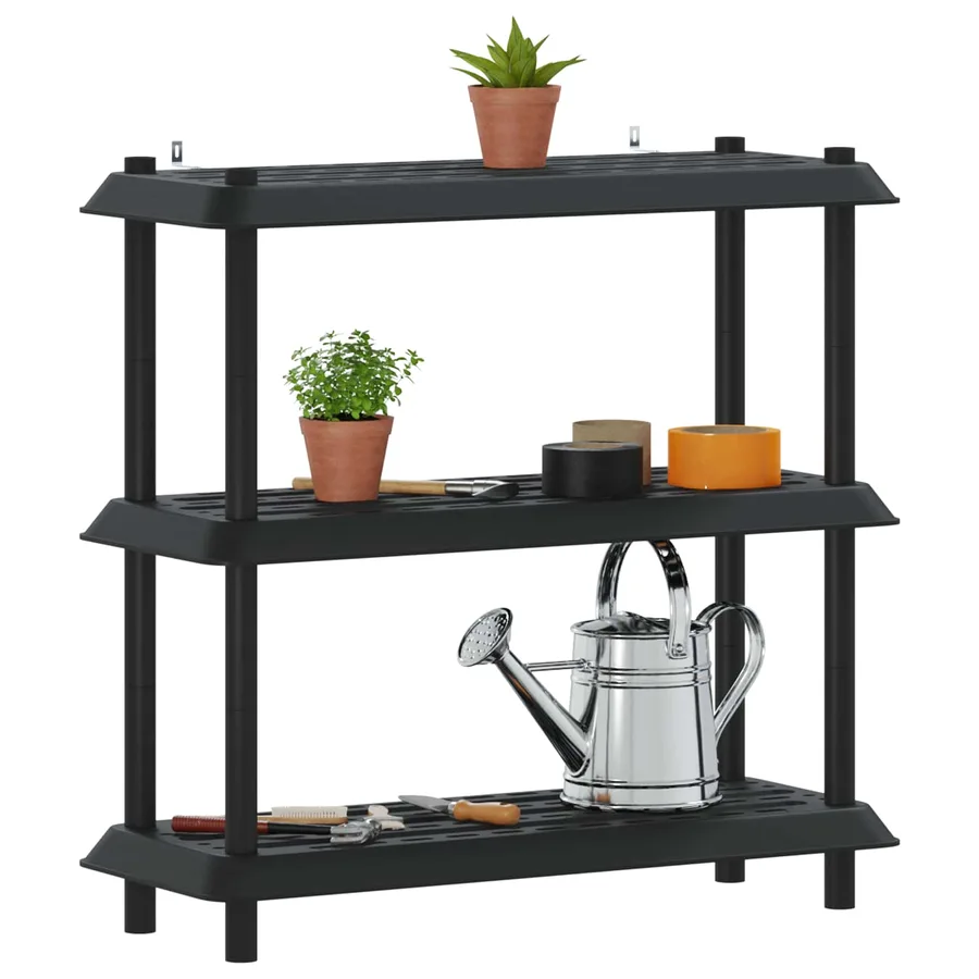 Unité de rangement 3 niveaux 100 x 40 x 96 cm PP Anthracite - 3