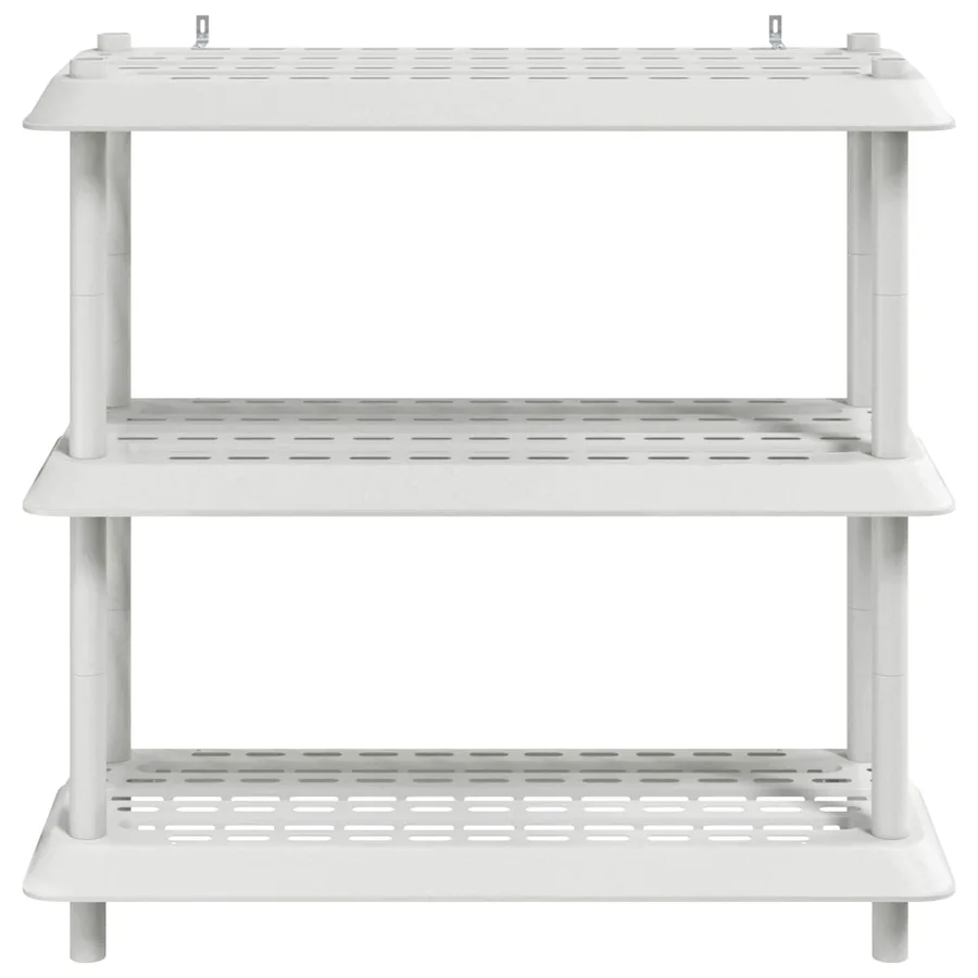 Unité de rangement 3 niveaux 100 x 40 x 96 cm PP Blanc - 5