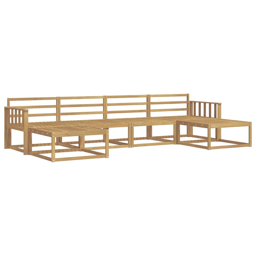 Ensemble de canapés d'extérieur 6 pcs Blanc - 2
