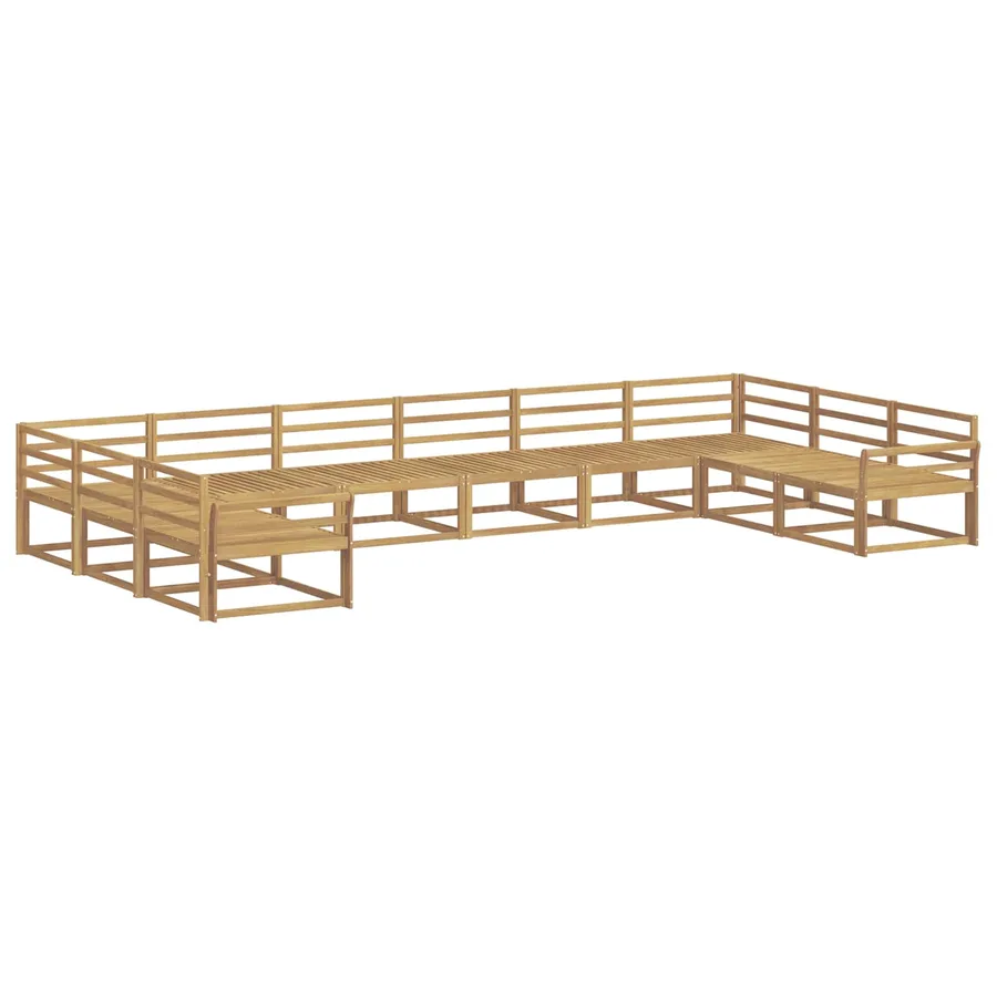 Ensemble de canapés d'extérieur 10 pcs Blanc - 2
