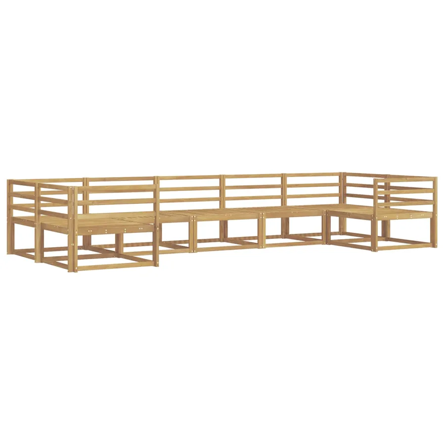 Ensemble de canapés d'extérieur 7 pcs Blanc - 2