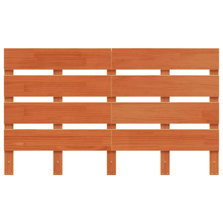 Tête de lit cire marron 120 cm bois massif de pin - 4