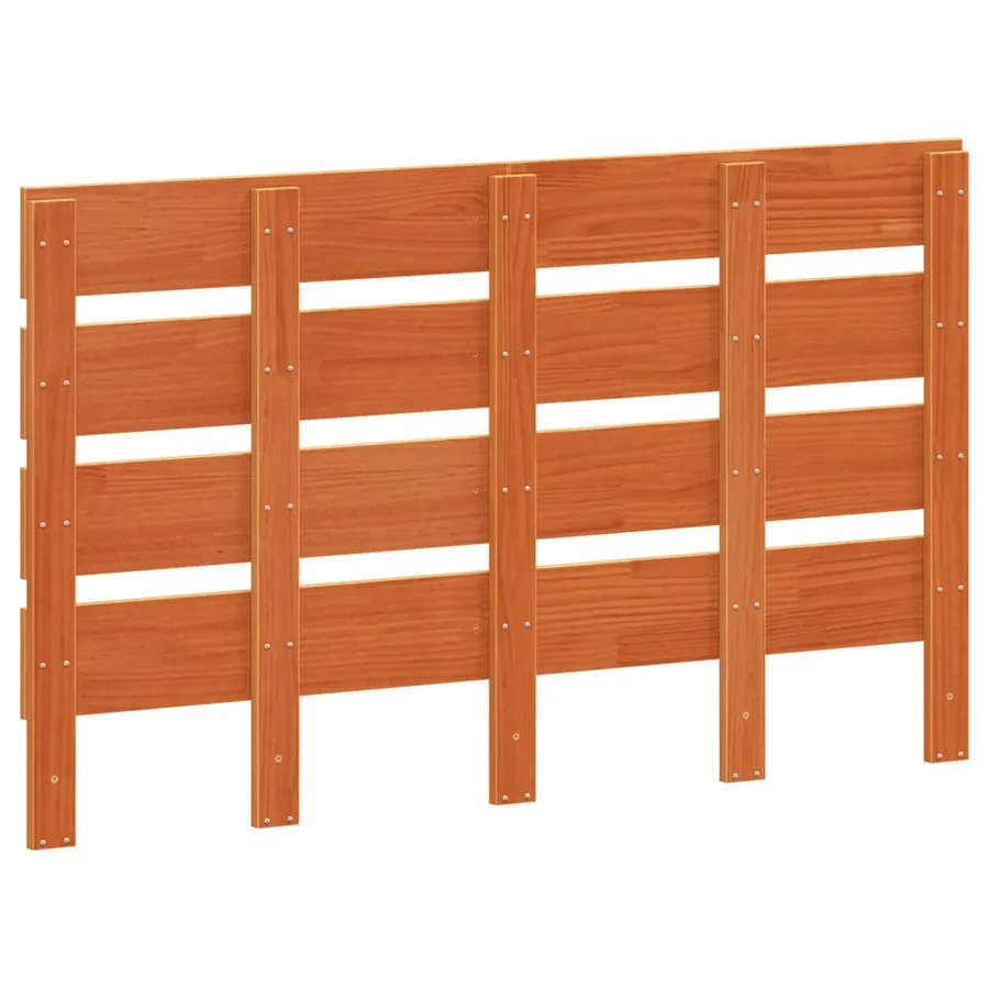 Tête de lit cire marron 120 cm bois massif de pin - 5