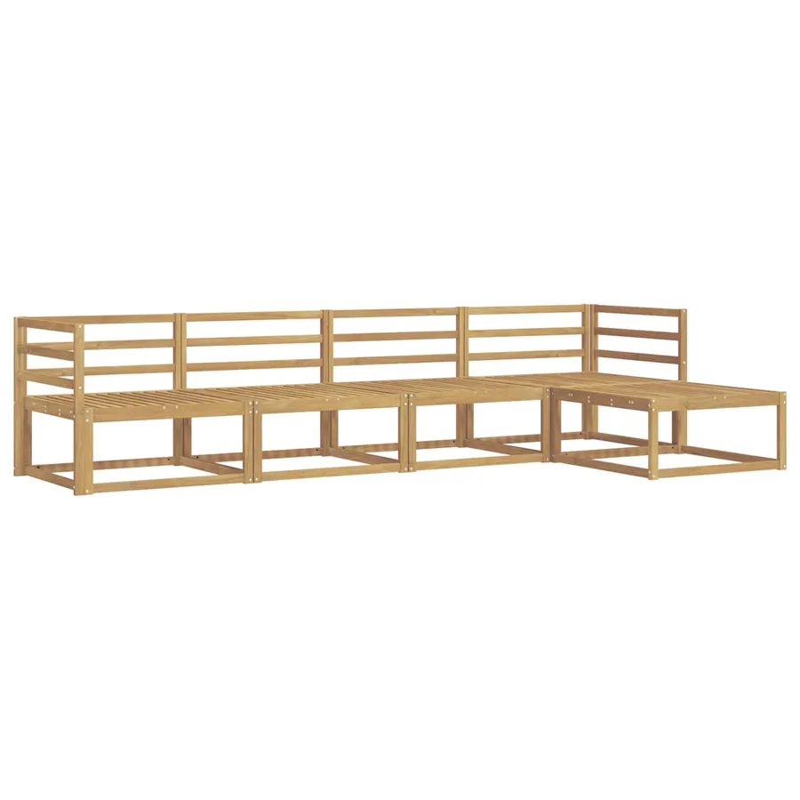 Ensemble de canapés d'extérieur 5 pcs Blanc 325 x 162,5 x 73 cm - 2