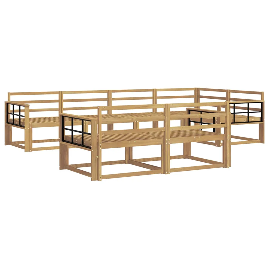 Ensemble de canapés d'extérieur 8 pcs Blanc 327 x 168,5 x 73 cm - 2