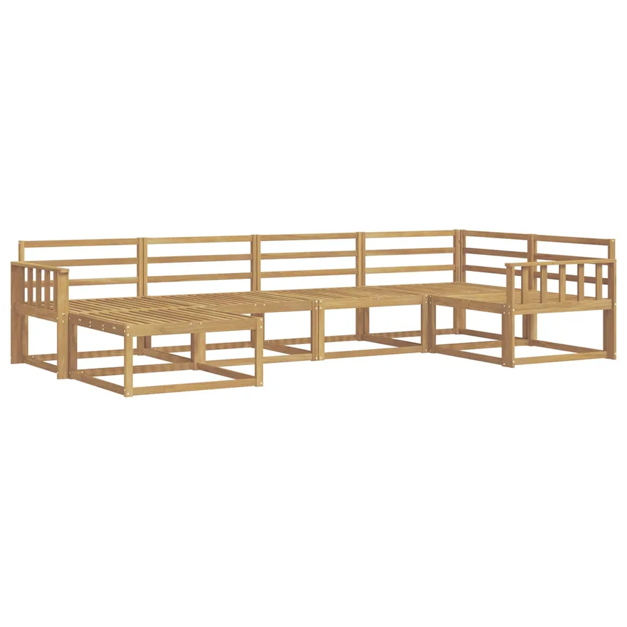 Ensemble de canapés d'extérieur 6 pcs Blanc 327 x 168,5 x 73 cm - 2