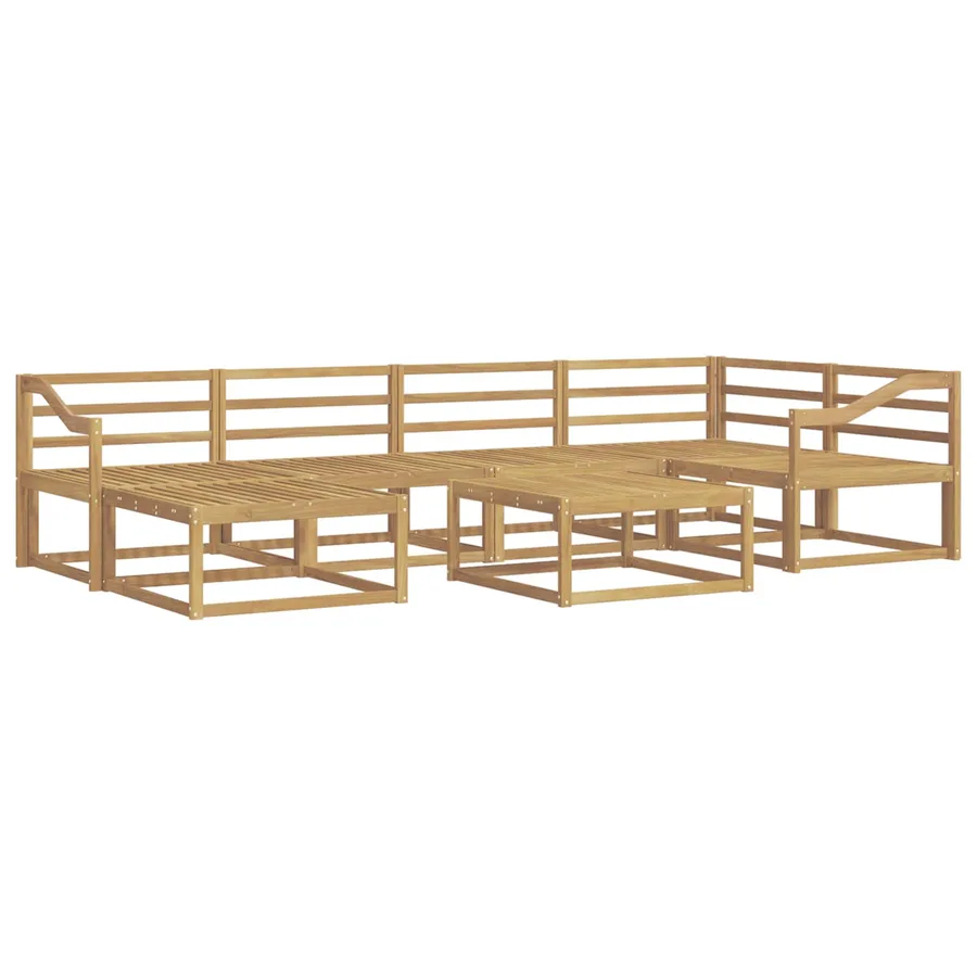 Ensemble de canapés d'extérieur 7 pcs Blanc - 2