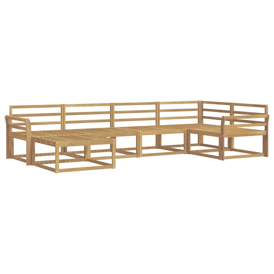 Ensemble de canapés d'extérieur 6 pcs Blanc 329 x 170,5 x 73 cm - 2