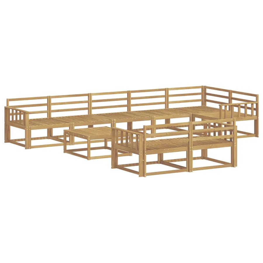 Ensemble de canapés d'extérieur 9 pcs Blanc 79 x 79 x 37 cm - 2