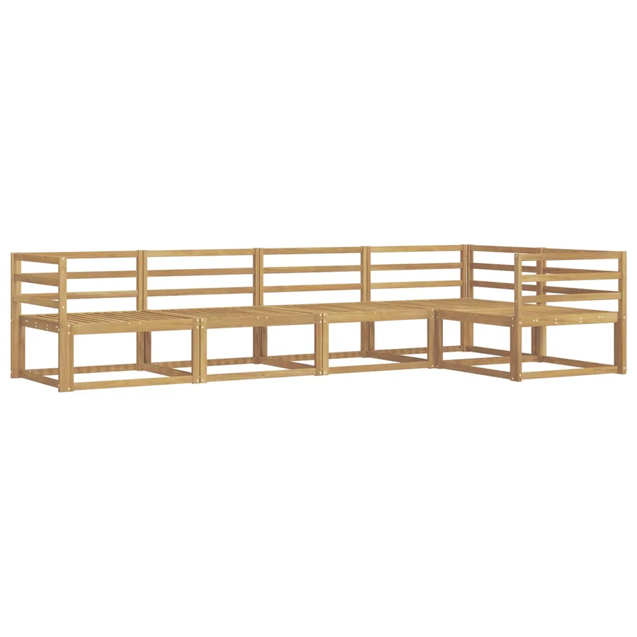 Ensemble de canapés d'extérieur 5 pcs Blanc 325 x 166,5 x 73 cm - 2