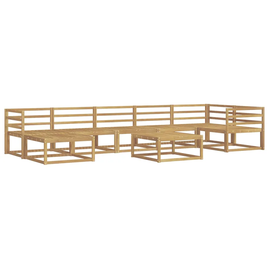 Ensemble de canapés d'extérieur 8 pcs Blanc - 2