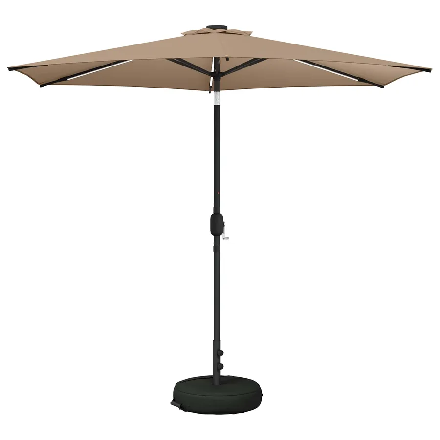 Parasol de jardin avec lumières LED et base 270 x 270 cm - 2