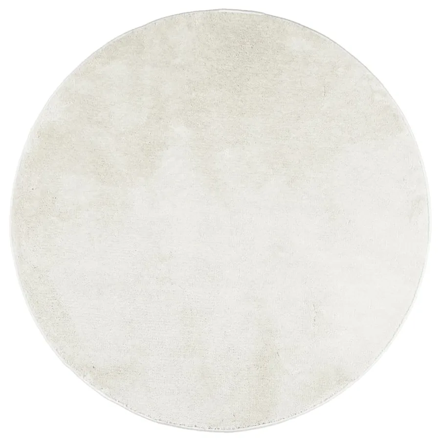 Tapis OVIEDO à poils courts crème Ø 120 cm - 2