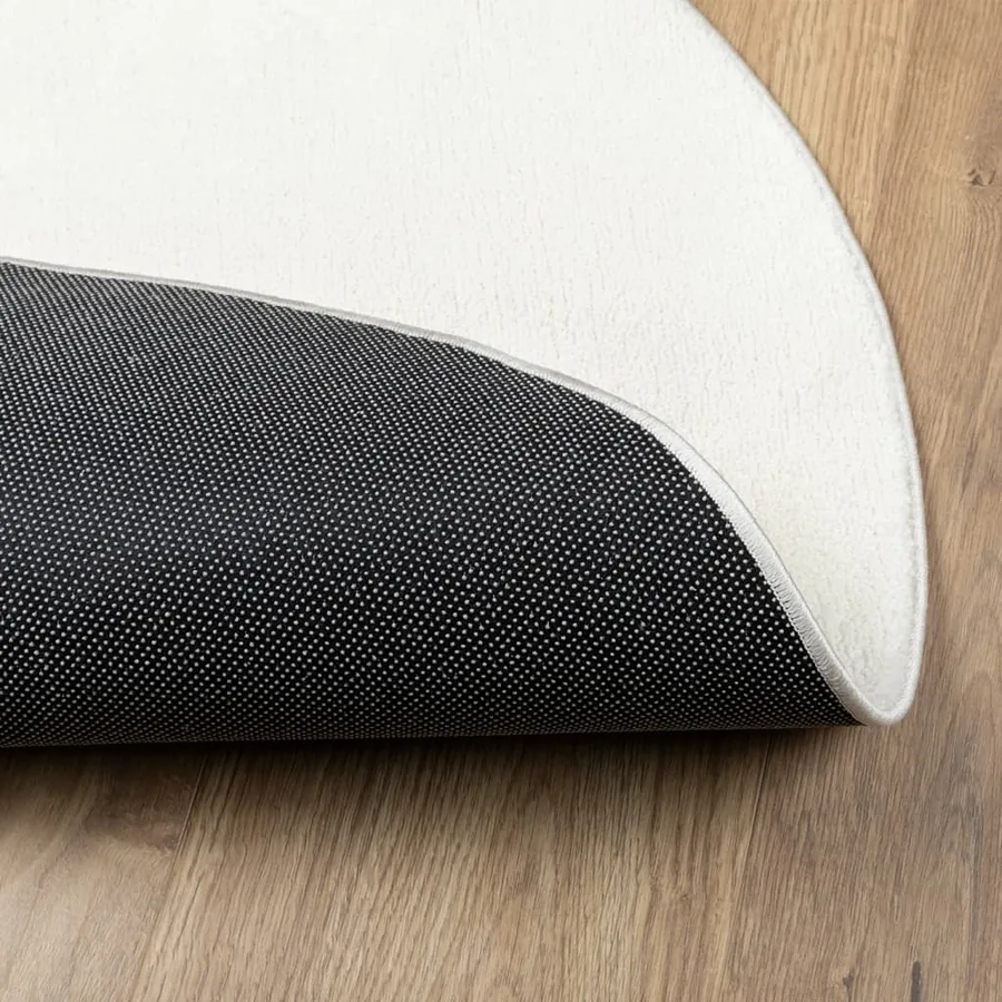 Tapis OVIEDO à poils courts crème Ø 120 cm - 5