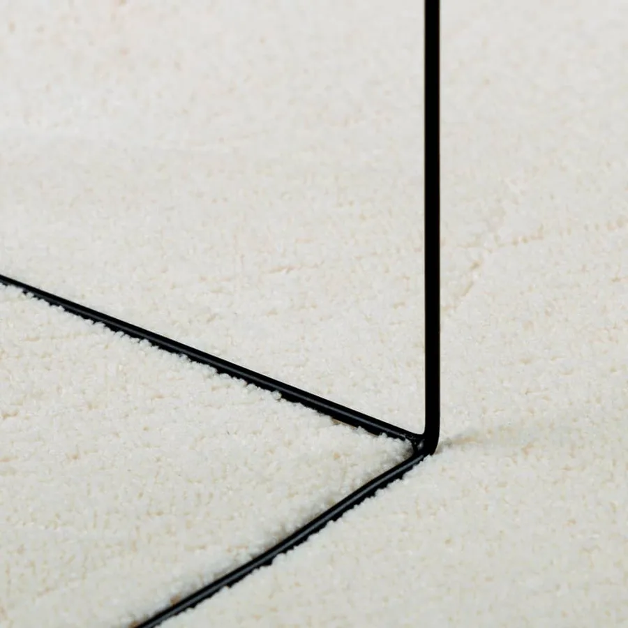Tapis OVIEDO à poils courts crème Ø 120 cm - 8