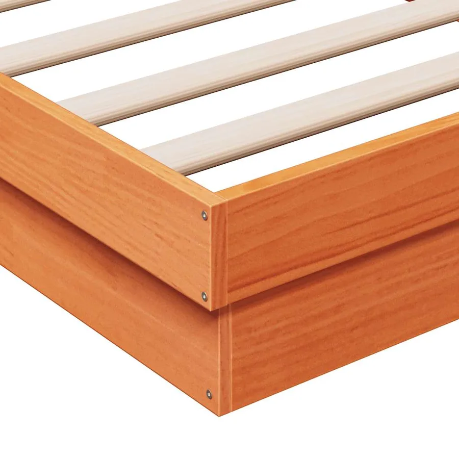 Cadre de lit à LED sans matelas 100x200 cm bois massif - 10