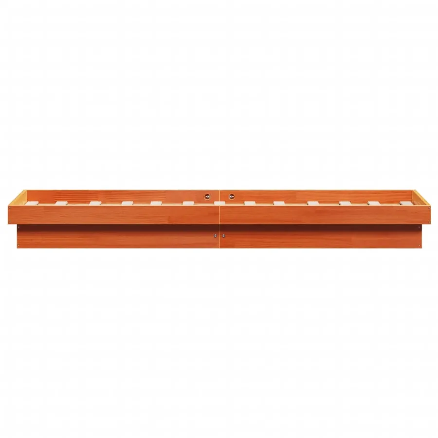 Cadre de lit à LED sans matelas 100x200 cm bois massif - 8