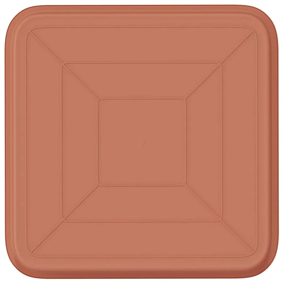 Plateau carré à fleurs 24 pcs Rouge brique 21 x 21 x 2 cm - 6