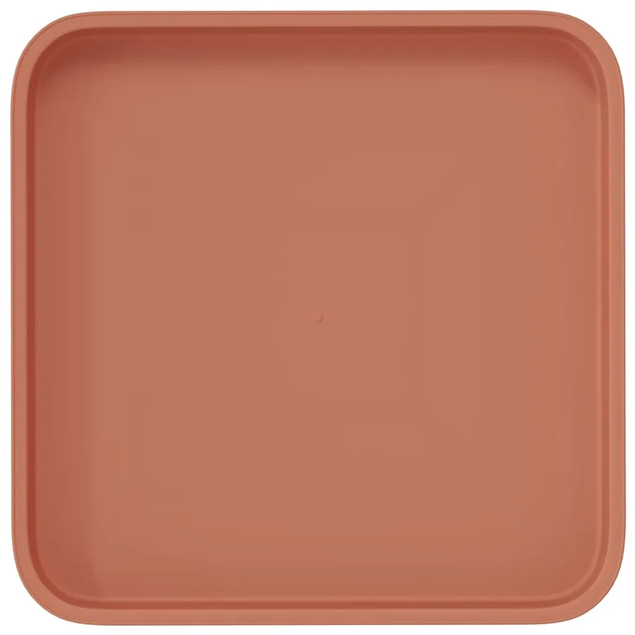 Plateau carré à fleurs 6 pcs Rouge brique 21 x 21 x 2 cm - 7