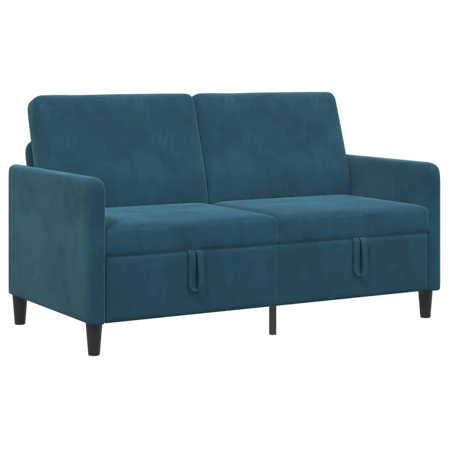 Sofa avec rangement Bleu 152 x 78 x 87 cm Polyester - 2