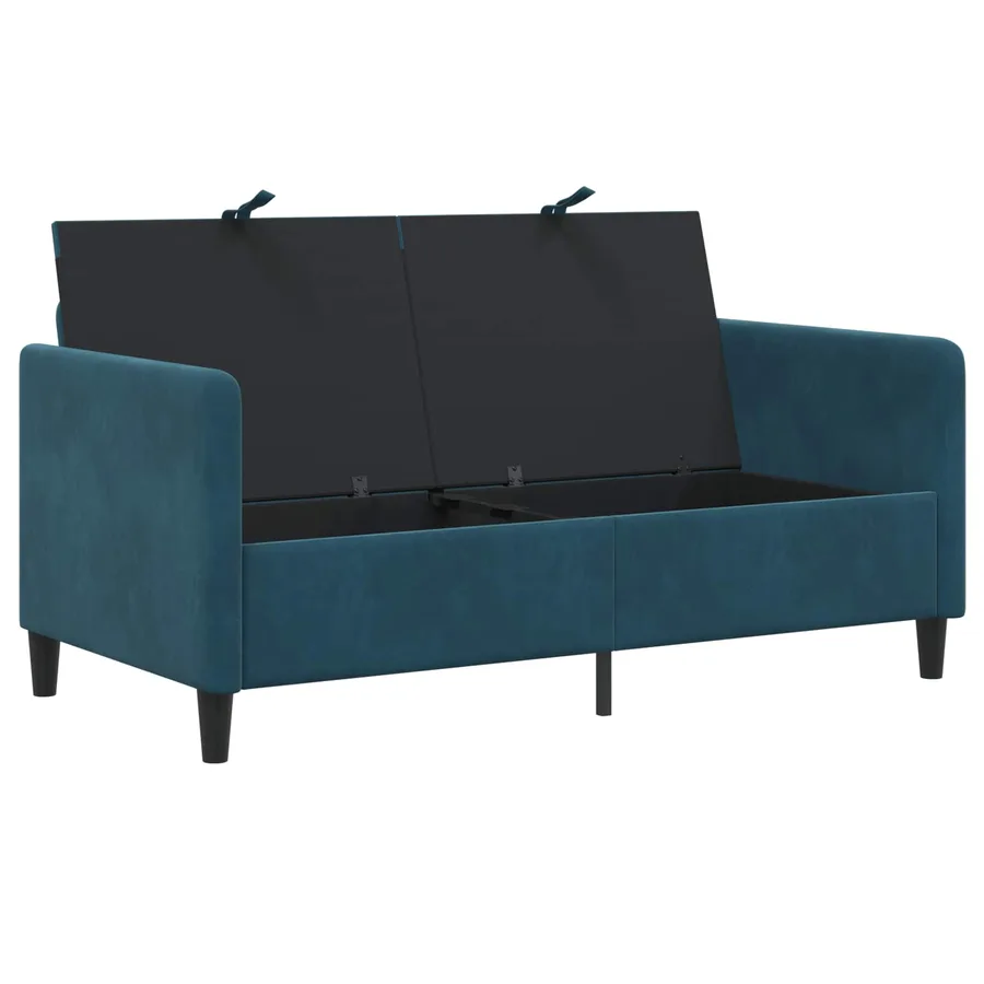 Sofa avec rangement Bleu 152 x 78 x 87 cm Polyester - 4