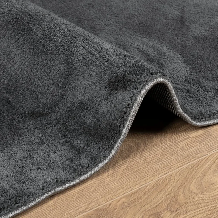 Tapis OVIEDO à poils courts anthracite 200x200 cm - 6
