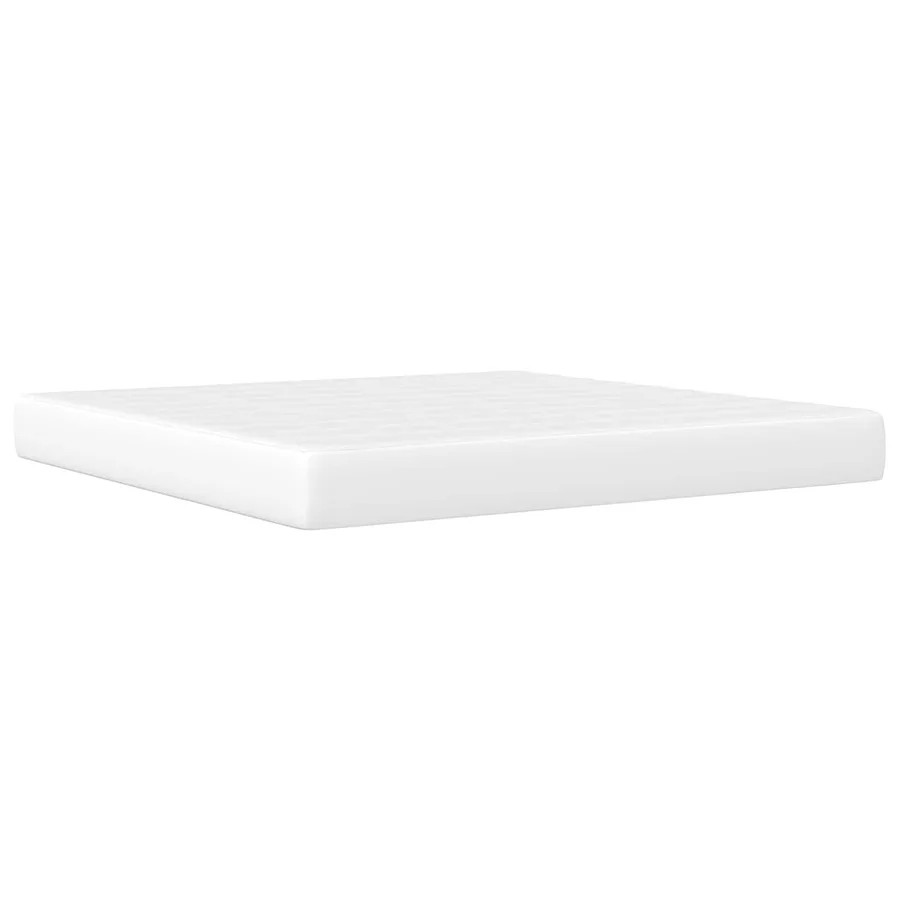 Cadre de lit avec bandes LED Blanc 200 x 200 cm Simili cuir - 7
