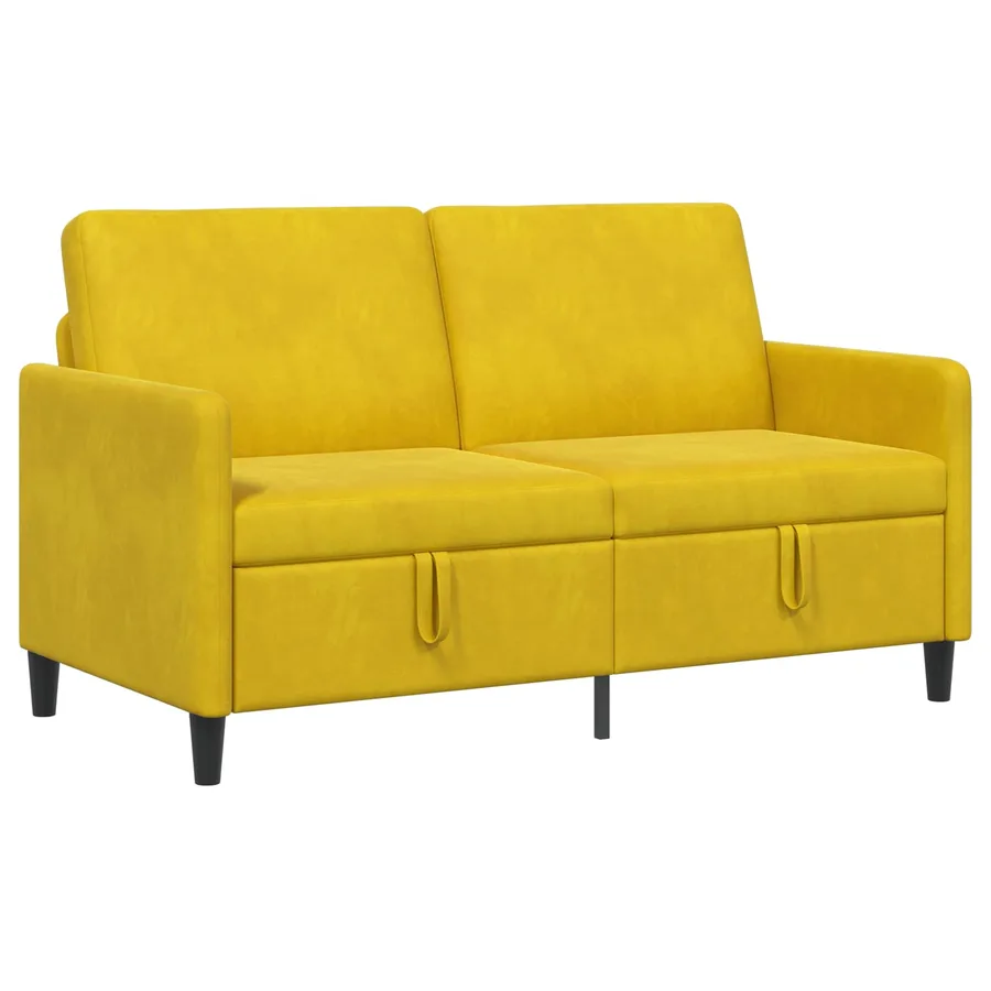 Sofa avec rangement Jaune 152 x 78 x 87 cm Polyester - 2