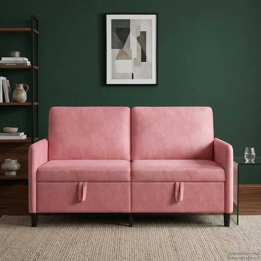 Sofa avec rangement Rose 152 x 78 x 87 cm Polyester