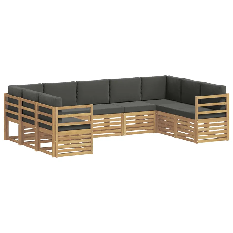 Ensemble de canapé d'angle 9 pcs Blanc et anthracite - 2