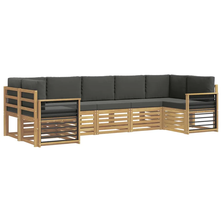 Ensemble de canapé d'angle 7 pcs Blanc et anthracite - 2