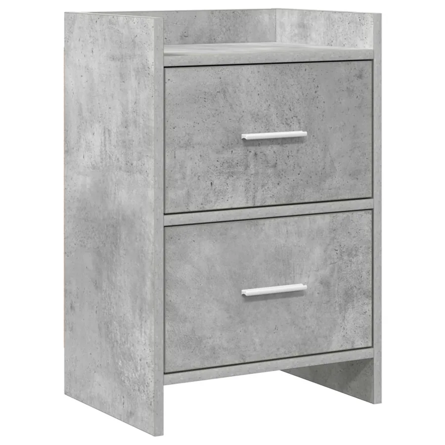 Tables de chevet Gris béton 40 x 30 x 60 cm Bois d'ingénierie