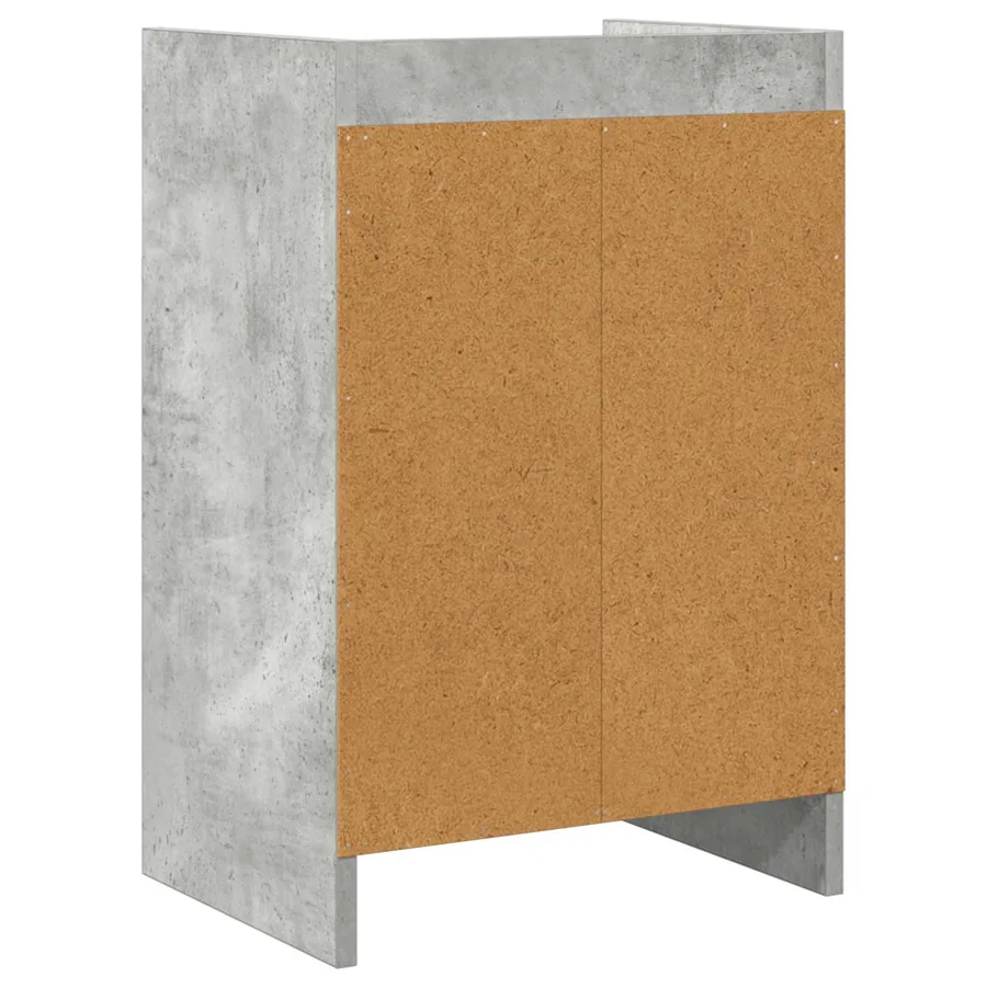 Tables de chevet Gris béton 40 x 30 x 60 cm Bois d'ingénierie - 6