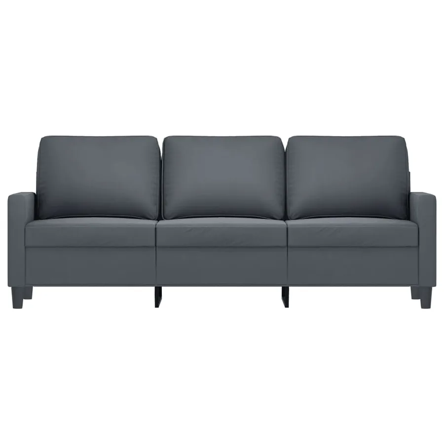 Canapé à 3 places Gris foncé 180 cm Velours - 3