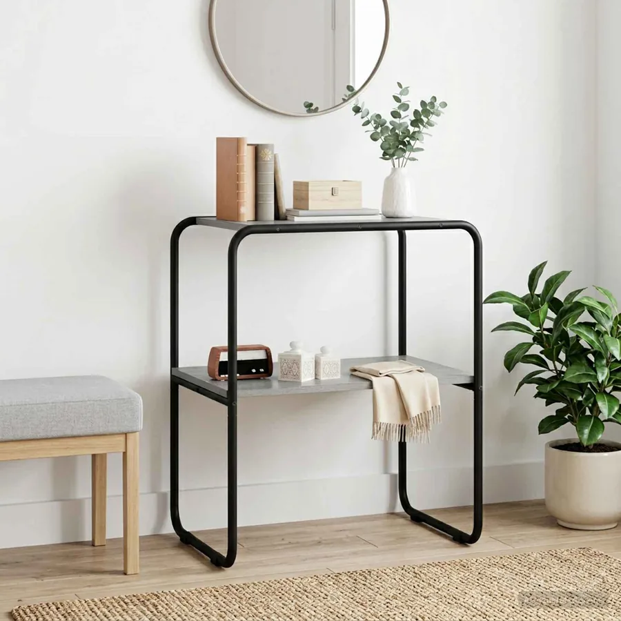 Table console Sonoma gris 80 x 42,5 x 70 cm Bois d'ingénierie