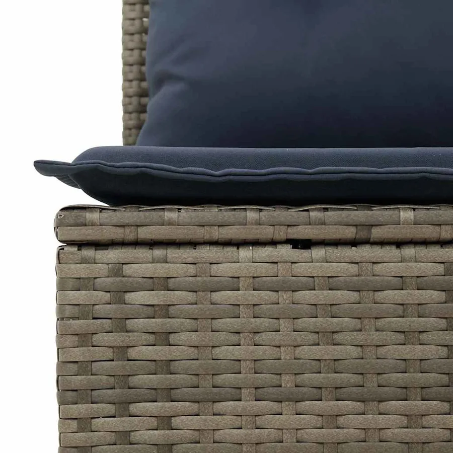 Ensemble de canapé de jardin 6 pcs Gris polyrotin - 9